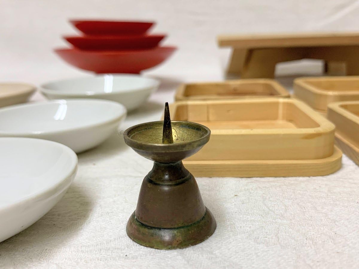 Amazon.co.jp: 13207神具色々 供物台 神皿 皿 三宝 盃 燭台 久我神社